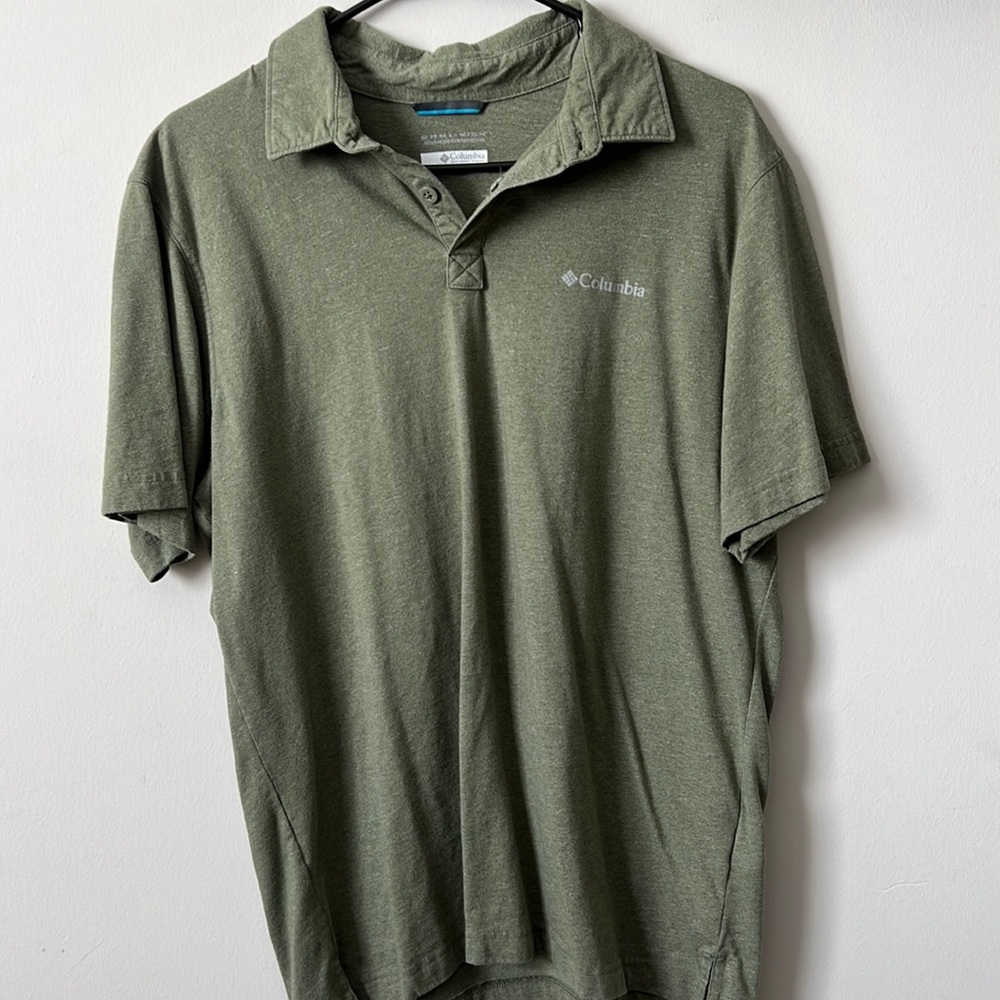 Men’s Medium Green Columbia Omni-Wick Polo Shirt Green